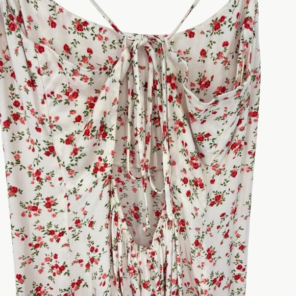 Reformation Women's Sloane Floral Midi Slip Dress | Sz Medium | Tosca Cream - Picture 8 of 16